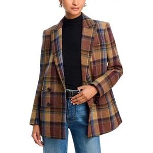 Veronica Beard Oria Dickey Blazer Checkered Plaid Jacket Wool Coat Size 4
